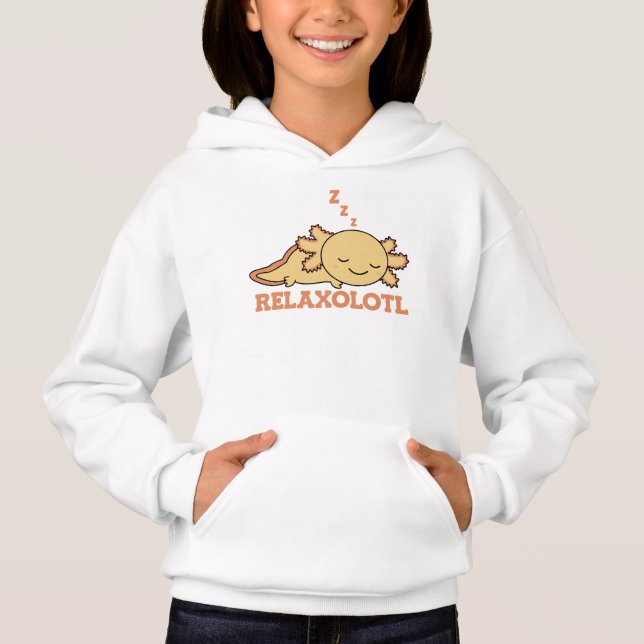 Relaxolotl Axolotl Lovers, Cute Animals Relax Hood Hoodie (Front)