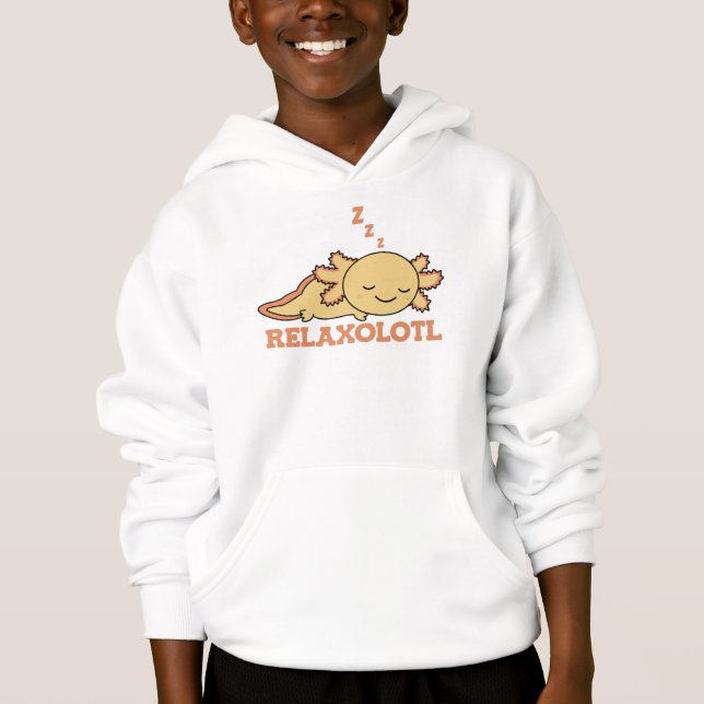Relaxolotl Axolotl Lovers, Cute Animals Relax Hood Hoodie (Front)