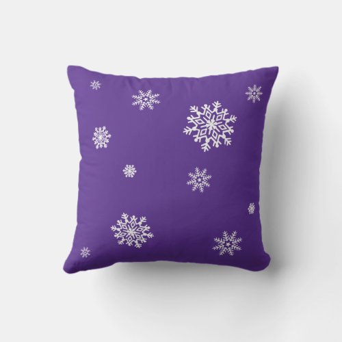 Relay For Life Holiday Snowflake Pillow in Purple