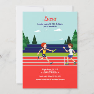 Relay Race Birthday Party Invitation