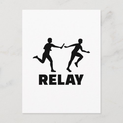 Relay race postcard