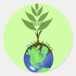 ReLeaf Plant A Tree Classic Round Sticker
