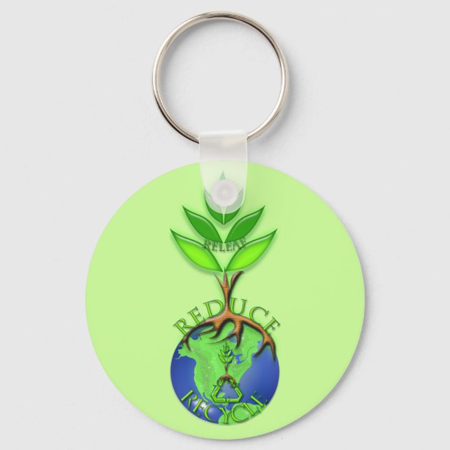 Releaf Reduce Recycle Keychain (Front)