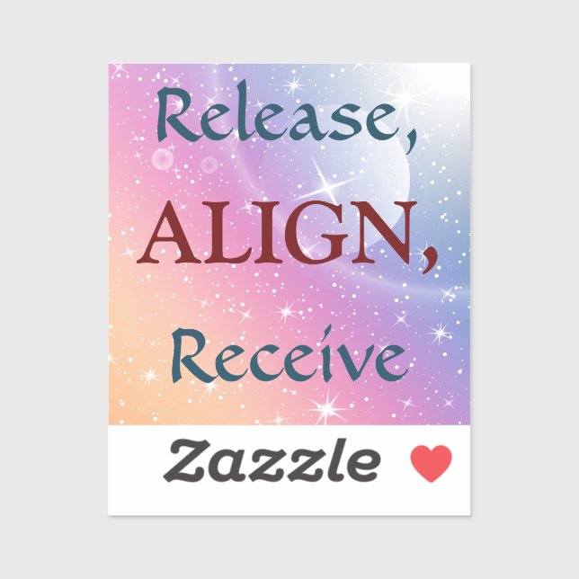 Release, Align, Receive Sticker  (Sheet)