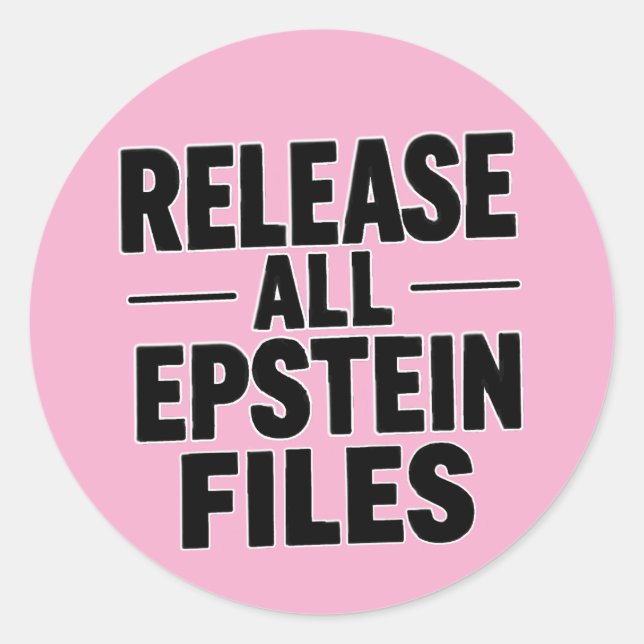 Release All Epstein Files Classic Round Sticker (Front)