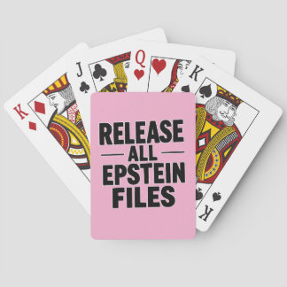 Release All Epstein Files Poker Cards