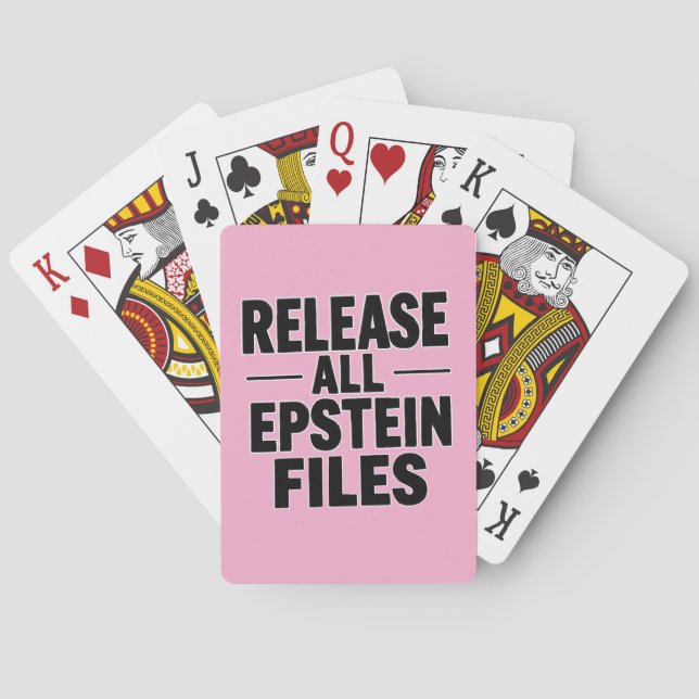 Release All Epstein Files Poker Cards (Back)