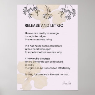 Release and let go - self love poem poetry  poster