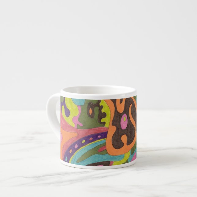 "Release" Original Abstract Espresso Cup (Front Left)