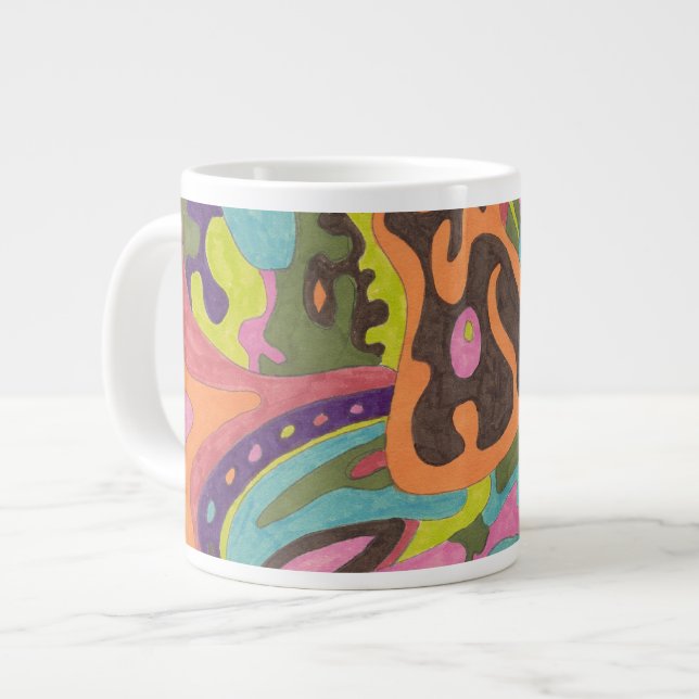 "Release" Original Abstract Large Coffee Mug (Front Left)