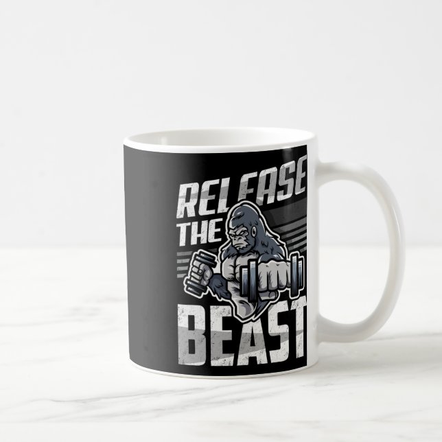 Release The Beast - Bodybuilder Sport Bodybuilding Coffee Mug (Right)