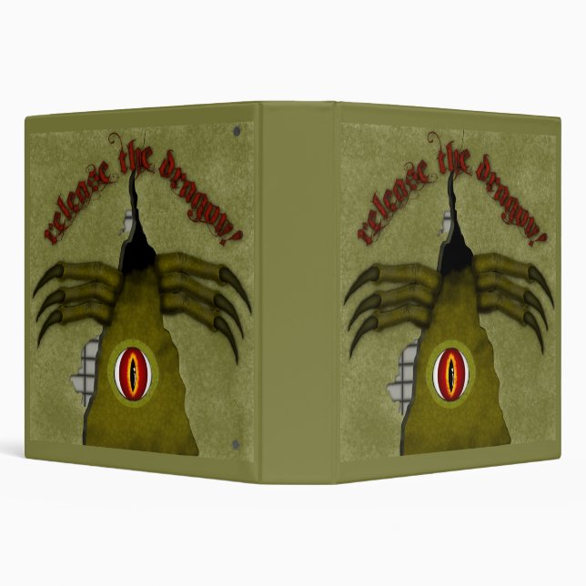 Release The Dragon! Digital Art 3 Ring Binder (Background)