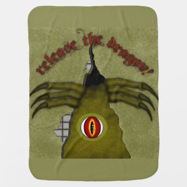 Release The Dragon! Digital Art Baby Blanket (Front)