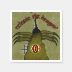 Release The Dragon! Digital Art Napkins