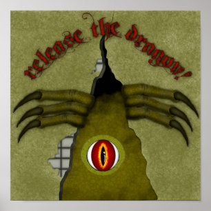 Release The Dragon! Digital Art Poster