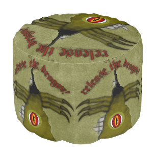 Release The Dragon! Digital Art Pouf