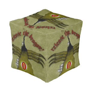 Release The Dragon! Digital Art Pouf