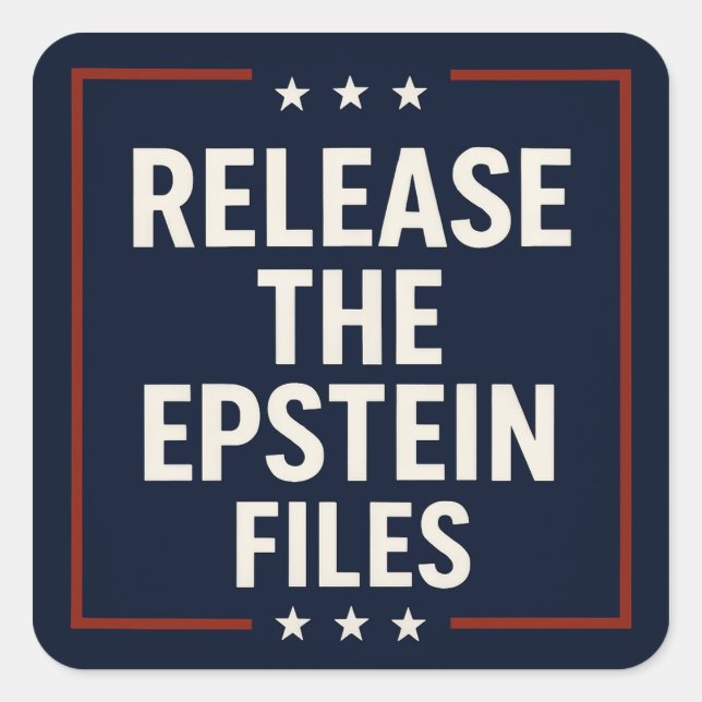 Release the Epstein Files Square Sticker (Front)