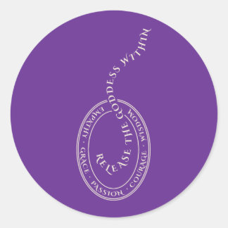 Release the Goddess Classic Round Stickers