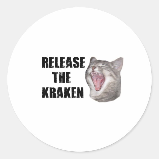 Release the Kraken! Classic Round Sticker (Front)