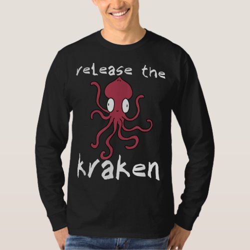 Release the Kraken Derpy Giant Octopus T_Shirt