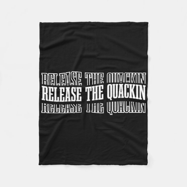 Release The Quackin Gym Bodybuilding --- 1  Fleece Blanket (Front)