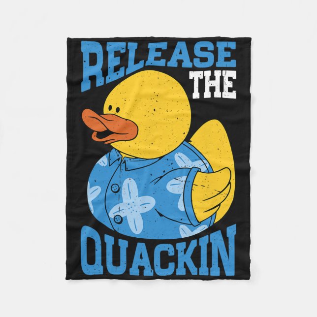 Release The Quackin Gym Bodybuilding -  Fleece Blanket (Front)