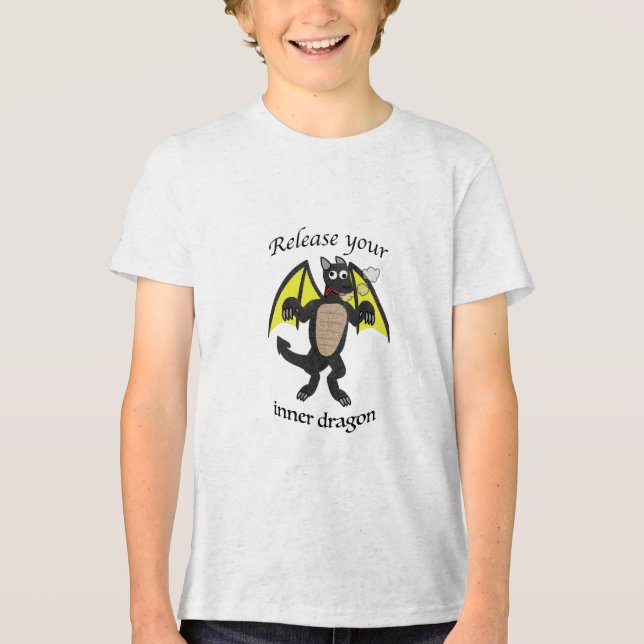 Release your inner dragon (goofy) Tri-Blend shirt (Front)