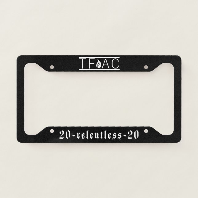 RELENTLESS 2020 License Plate Frame (Front)