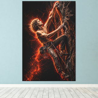 Relentless Ascent – Angelic Climber Power Canvas Print