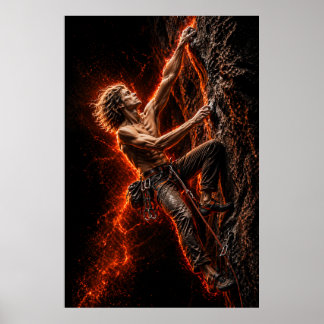 Relentless Ascent – Angelic Climber Power Poster