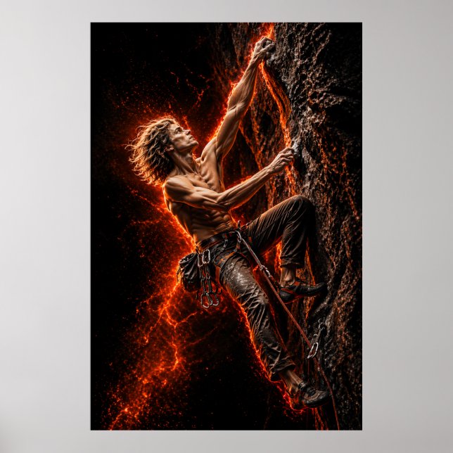 Relentless Ascent – Angelic Climber Power Poster (Front)