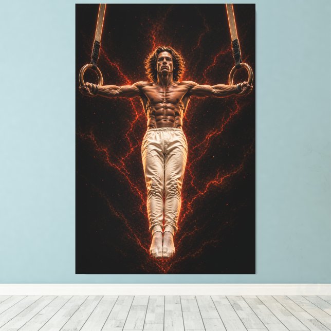 Relentless Balance – Iron Cross Power Canvas Print (Insitu(Wood Floor))