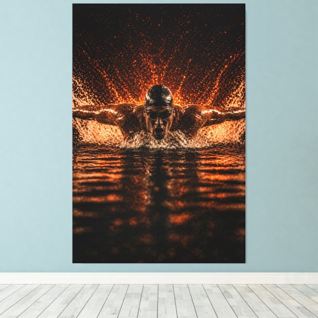 Relentless Flow – Butterfly Power Canvas Print (Insitu(Wood Floor))