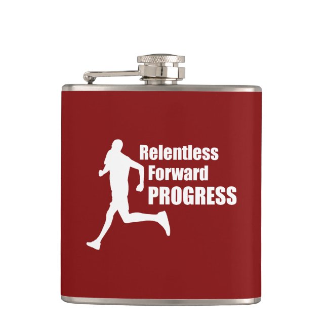 Relentless Forward Progress Running Flask (Front)