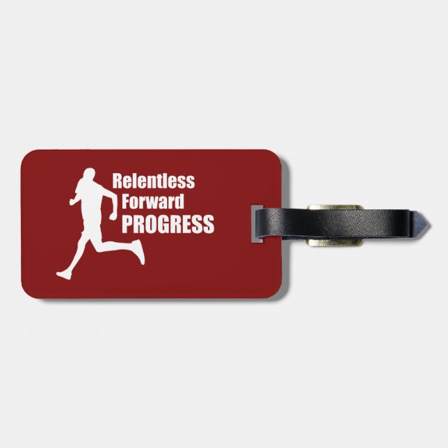 Relentless Forward Progress Running Luggage Tag (Back Horizontal)