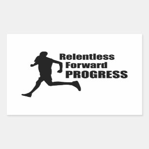 Relentless Forward Progress Running Rectangular Sticker