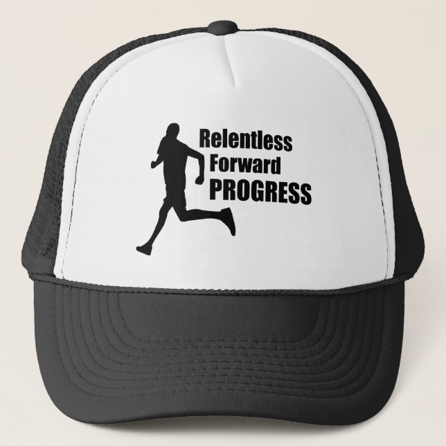 Relentless Forward Progress Running Trucker Hat (Front)