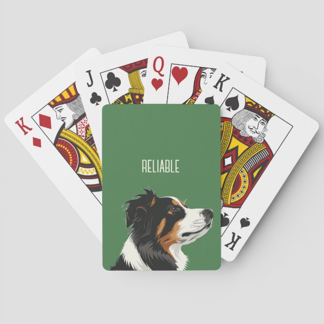 Reliable Australian Shepherd Poker Cards (Back)