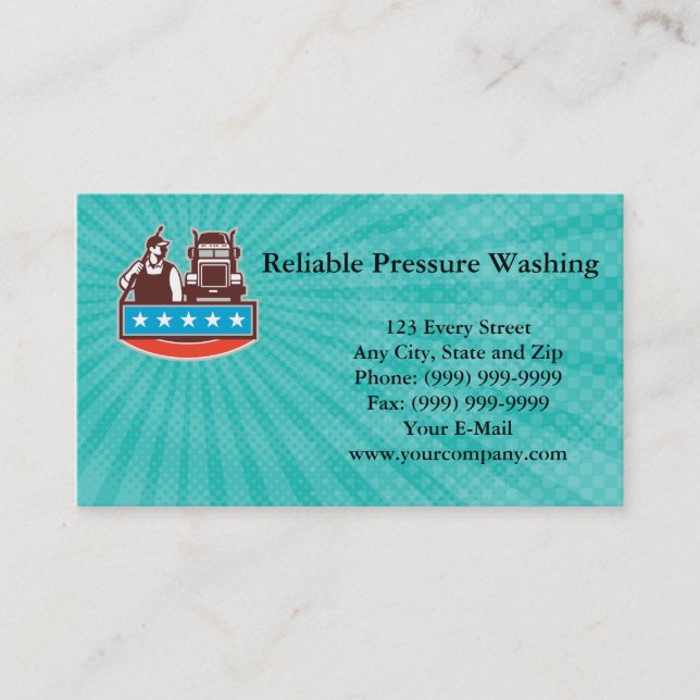 Reliable Pressure Washing Business card (Front)