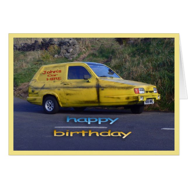 Reliant Robin Birthday card (Front Horizontal)