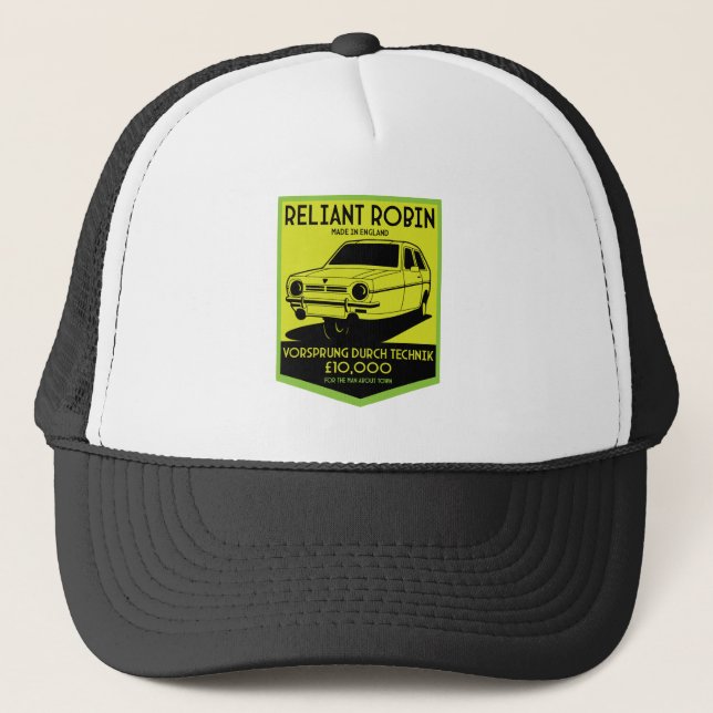 Reliant Robin British Car Trucker Hat (Front)