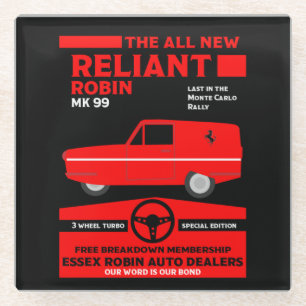Reliant Robin Car Glass Coaster