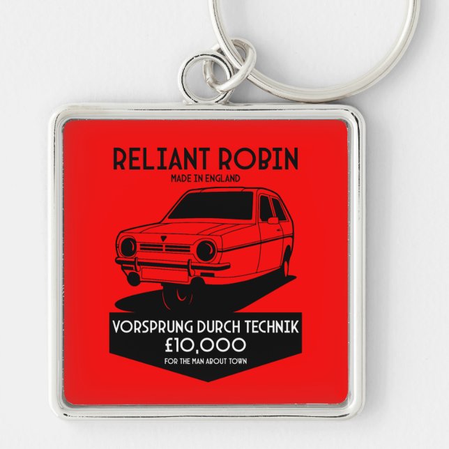 Reliant Robin Three Wheeled Car Keychain (Front)