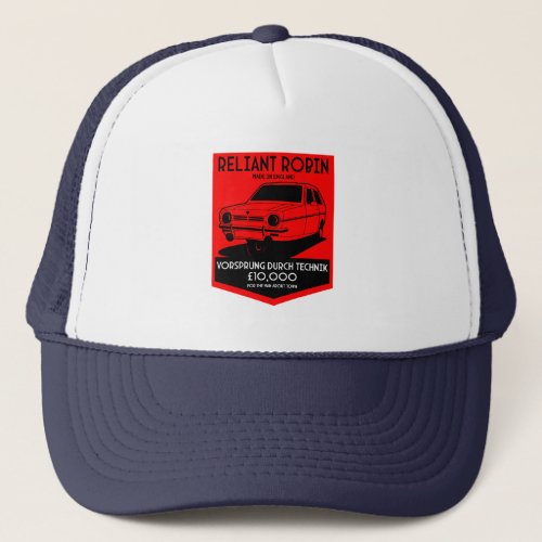 Reliant Robin Three Wheeled Car Trucker Hat