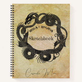 Relics & Remains Personalized Dragon Sketchbook Notebook