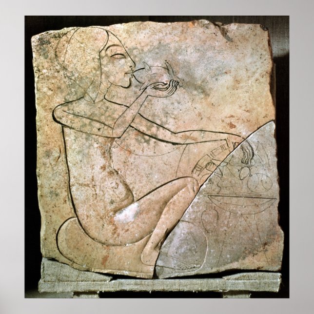 Relief depicing a princess eating a roasted poster (Front)