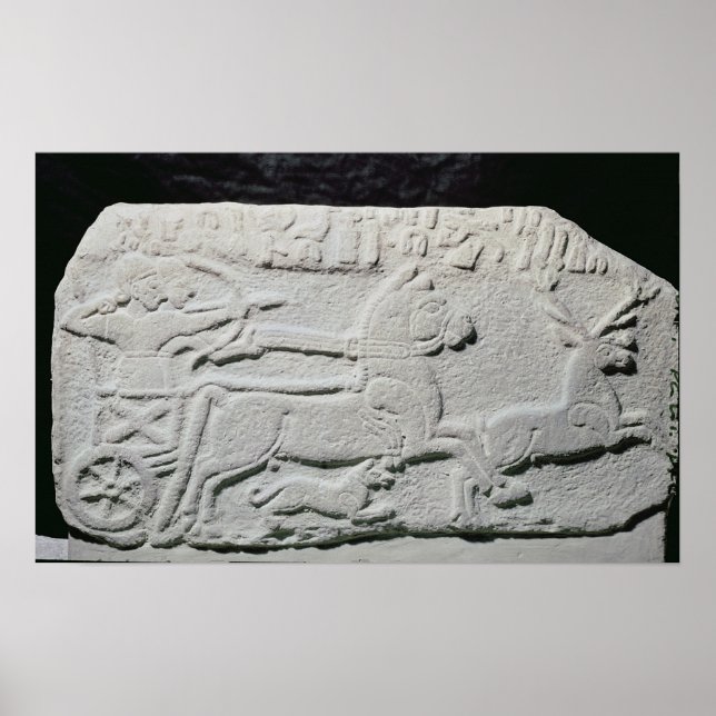 Relief depicting a deer hunt poster (Front)