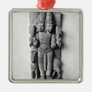 Relief depicting a double-headed image of Agni Metal Ornament