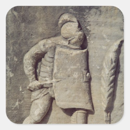 Relief depicting a Roman soldier Square Sticker